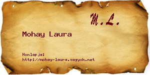 Mohay Laura névjegykártya